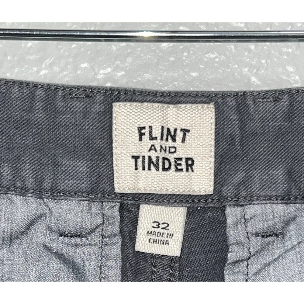 Flint and Tinder Shorts Mens 32 Gray Casual Outdoor Hiking Chino 7 inseam Preppy